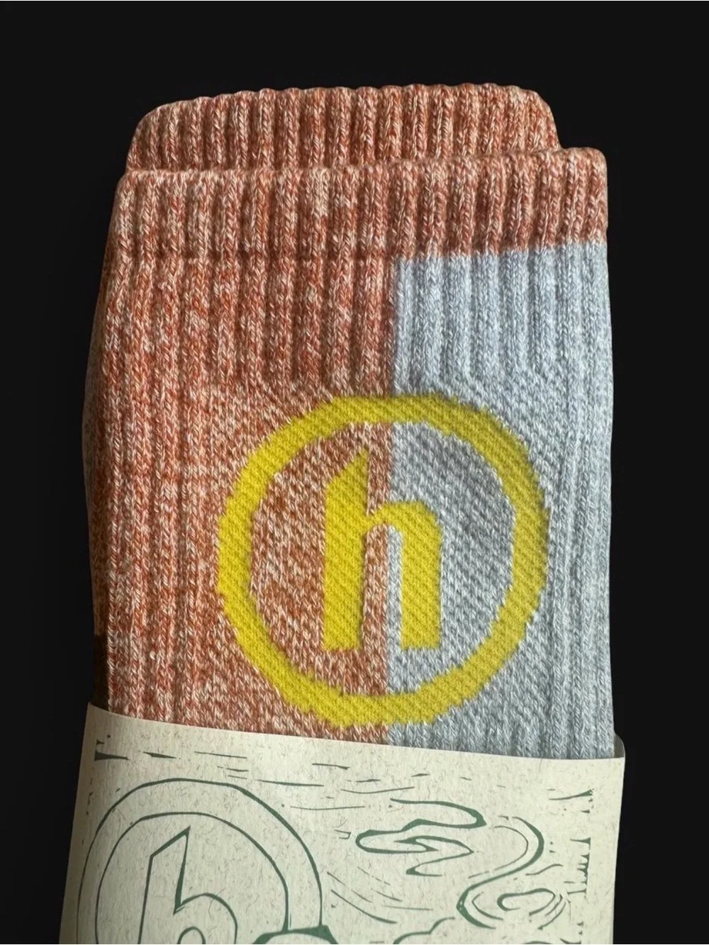 HIDDEN NY PATCHWORK MADE IN JAPAN SOCKS CLAY/GREY ONE SIZE NWT